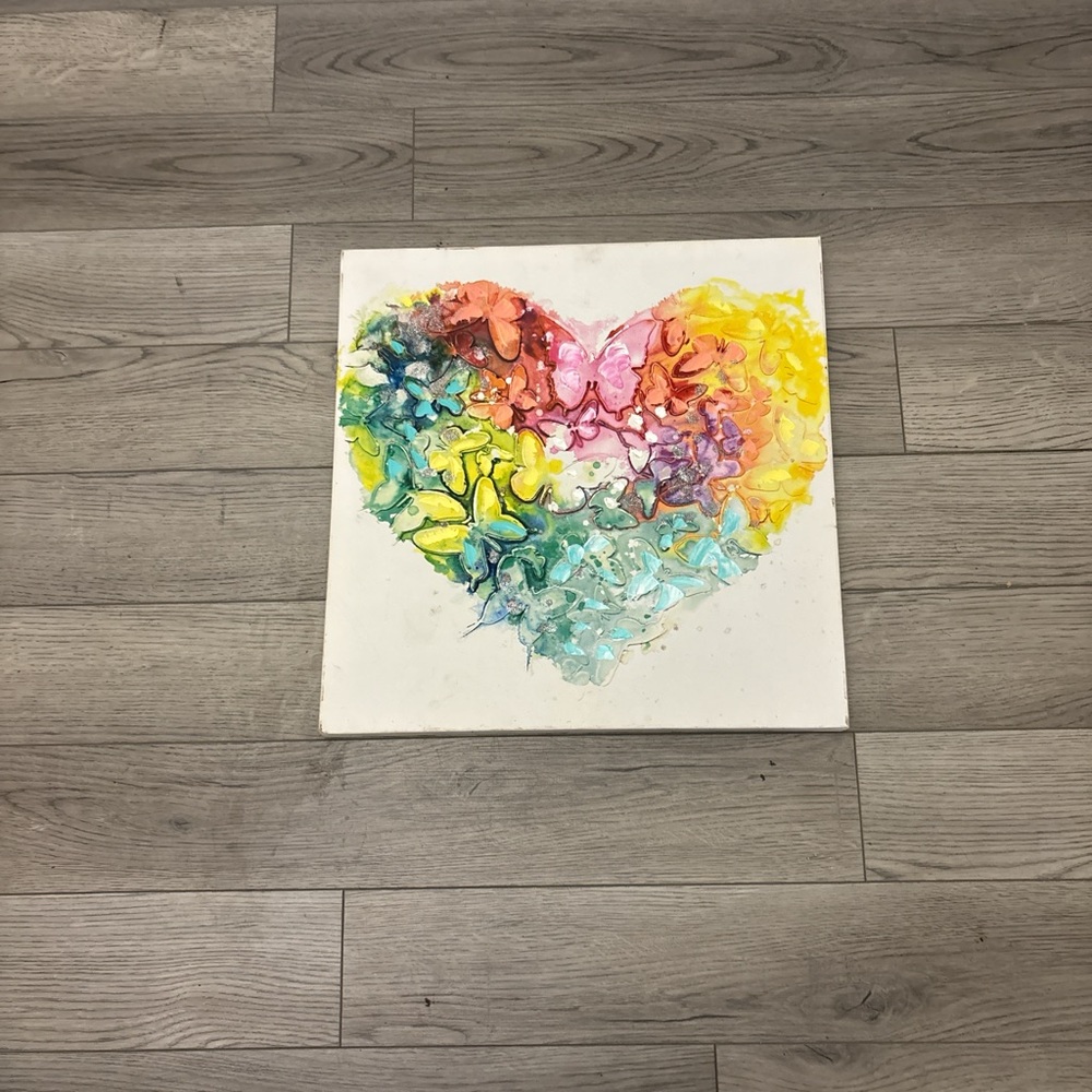 Colorful Heart Canvas Art